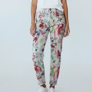 DL1961 Florence Carnival jeans NWOT 28 pink floral 5 pocket style zipper… 360